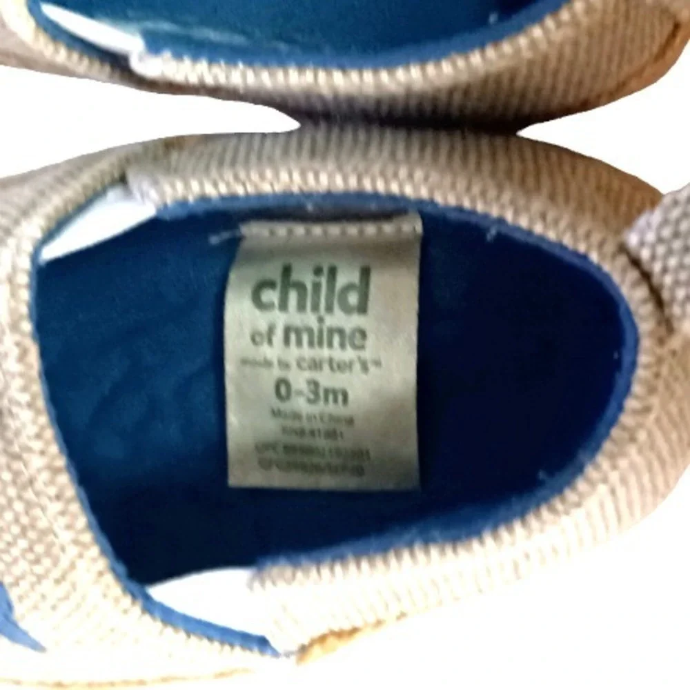 Carter's Child of Mine Whale Slip On Textured Twine Shoes Newborn